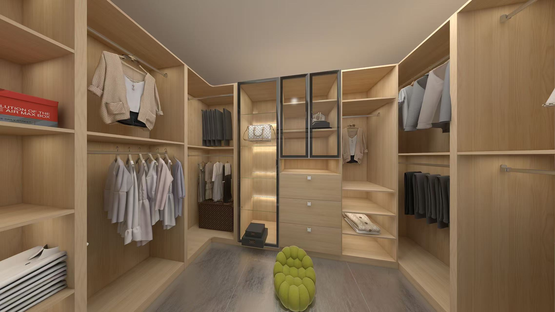 Customized walk-in closet