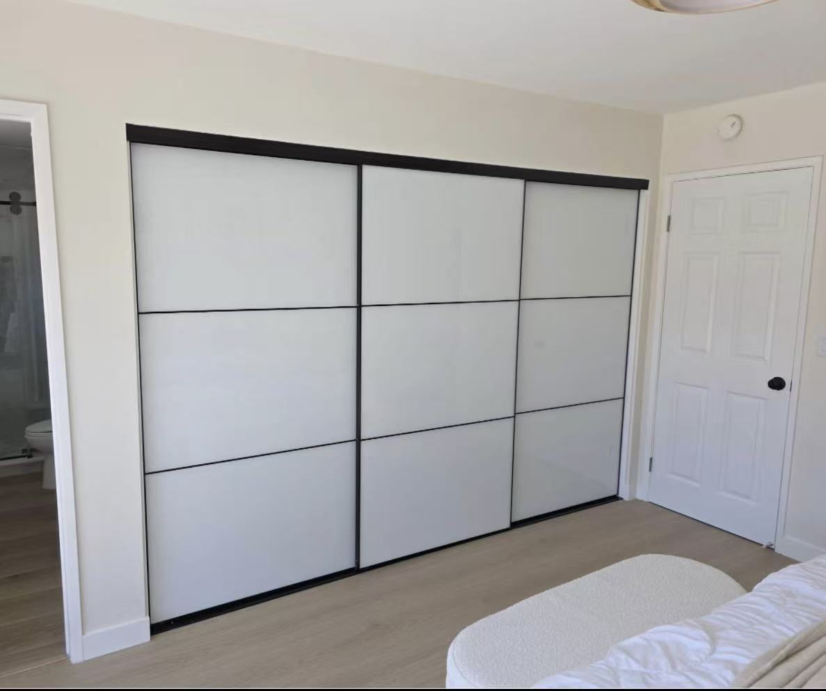 Customized frosted glass closet door